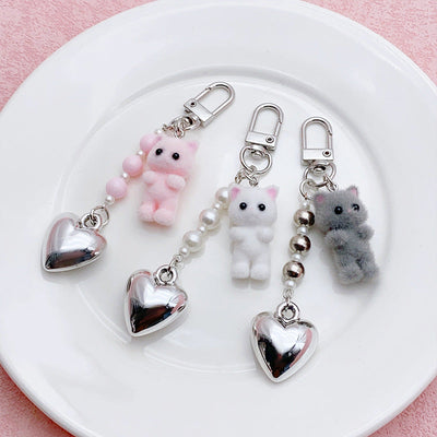 Kitten Stereo Phone Keychain Small Pendant null